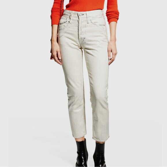 Rag & Bone Maya High Rise Ankle Slim Jeans in Moonshine - Picture 3 of 9